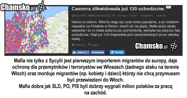 Ach ta dobra Mafia gdyby nie ona... było by mało migrantów