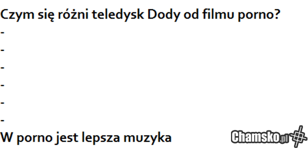 Film porno, a teledysk dody elektroidy