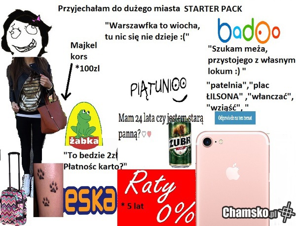 Przyjechałam do dużego miasta STARTER PACK