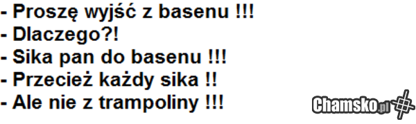 Sikanie do basenu
