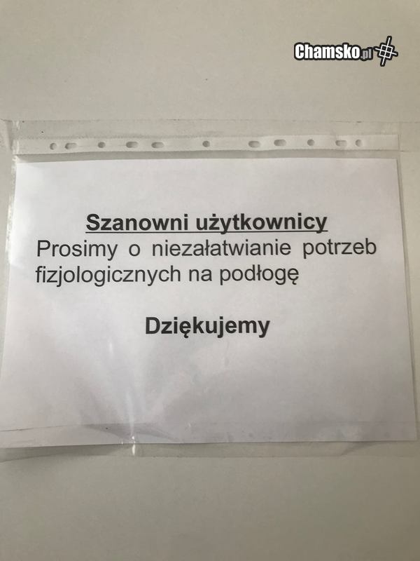 Ogłoszenie w szpitalu