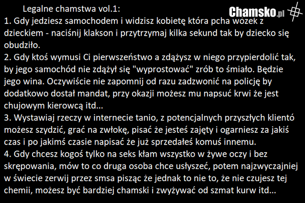 Legalne chamstwa