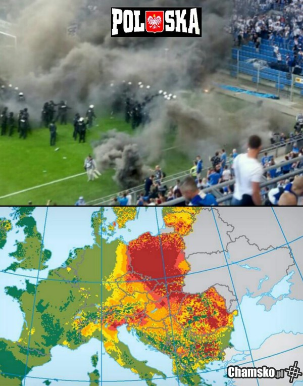 Kibice wyklęci dymem zajęci