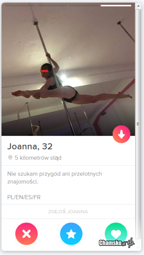Joanna z Tindera nie szuka przygód, ani przelotnych znajomości !