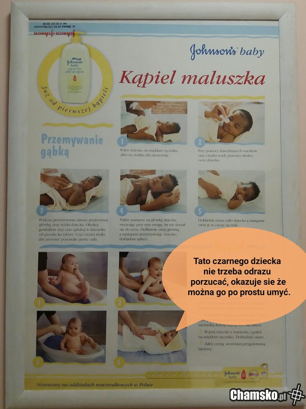 Kąpiel czarnuszka promuje Johnson's baby