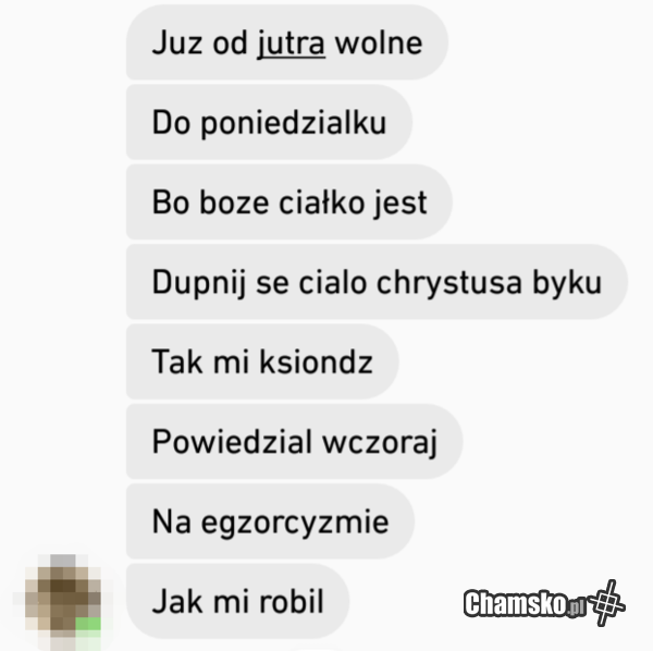Po winie mszalnym xD