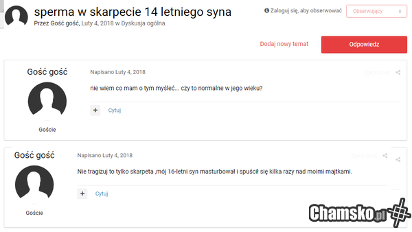 Sperma w skarpecie