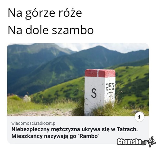 Rambo wpadł dziś w szambo