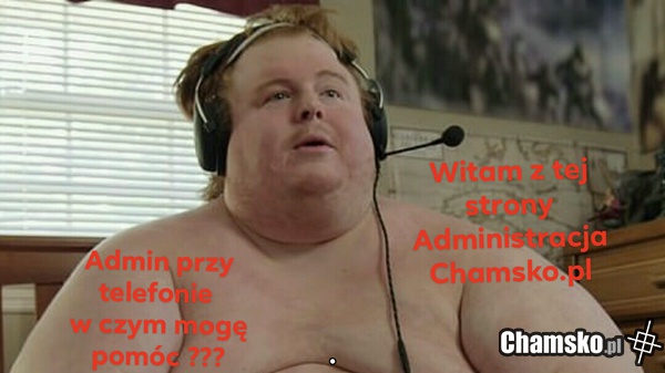 Admin przy telefonie