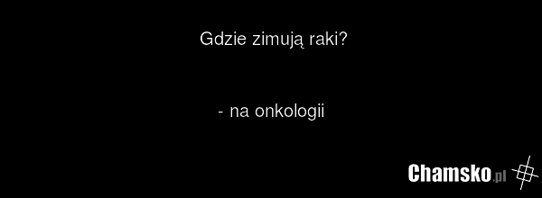 Gdzie zimują raki? - na onkologii