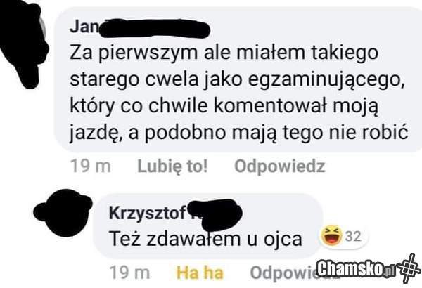 Zdawać u ojca...