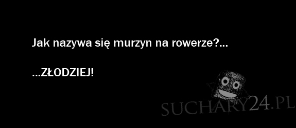 Murzyn na rowerze