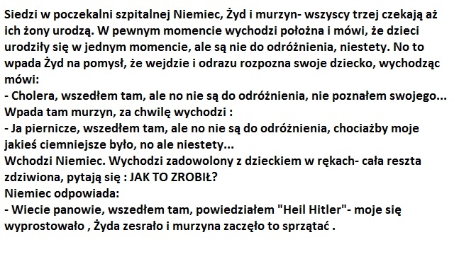 Niemiec, ?yd i murzyn na porodóce