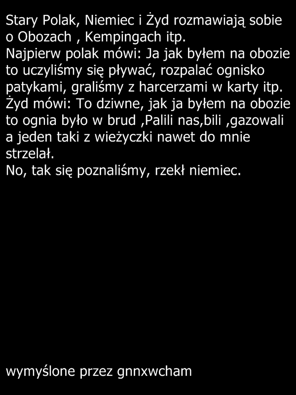 Polak ,Niemiec i ?yd o obozie