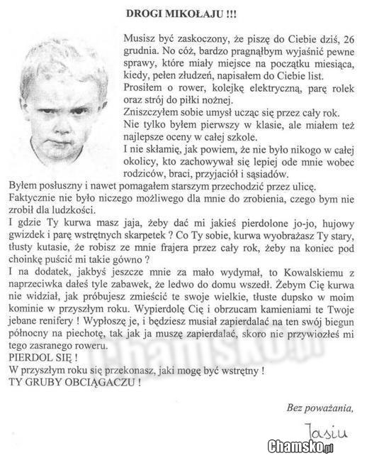 List Jasia do ?wi?tego Miko?aja