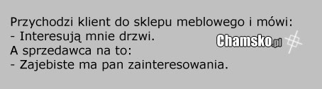W sklepie meblowym