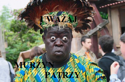 murzyn patrzy