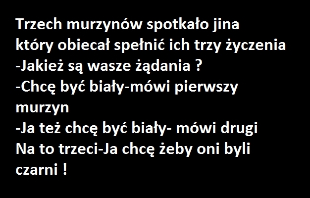 Oni czarni by? powinni xD