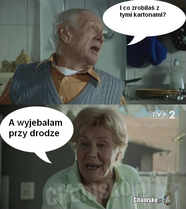 przyjeba?a w kartonowe pud?a