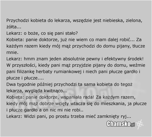 Przychodzi kobieta do lekarza