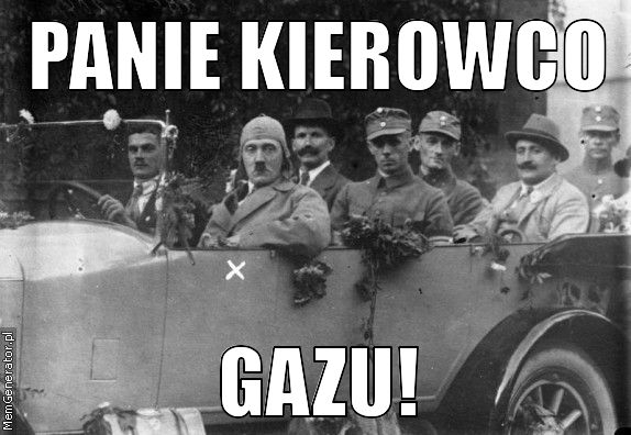 Panie szofer gazu